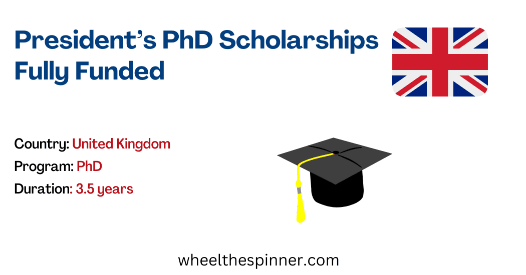 President’s PhD Scholarships Fully Funded