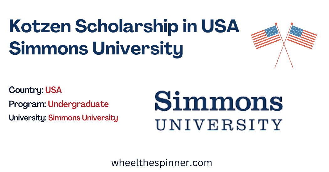Kotzen Scholarship in USA Simmons University