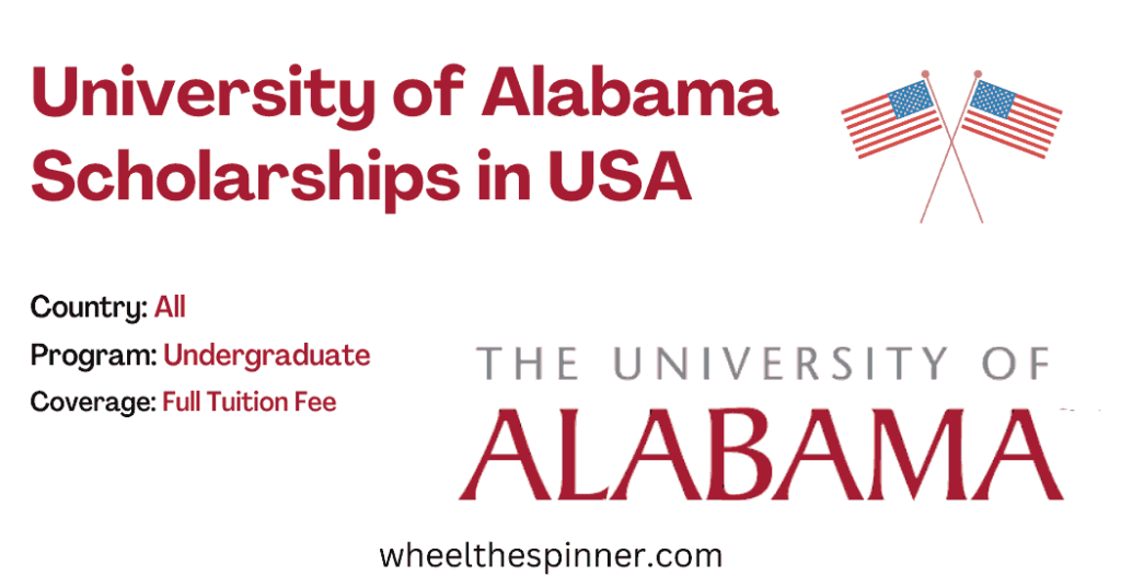 University of Alabama Scholarships 202425 in USA