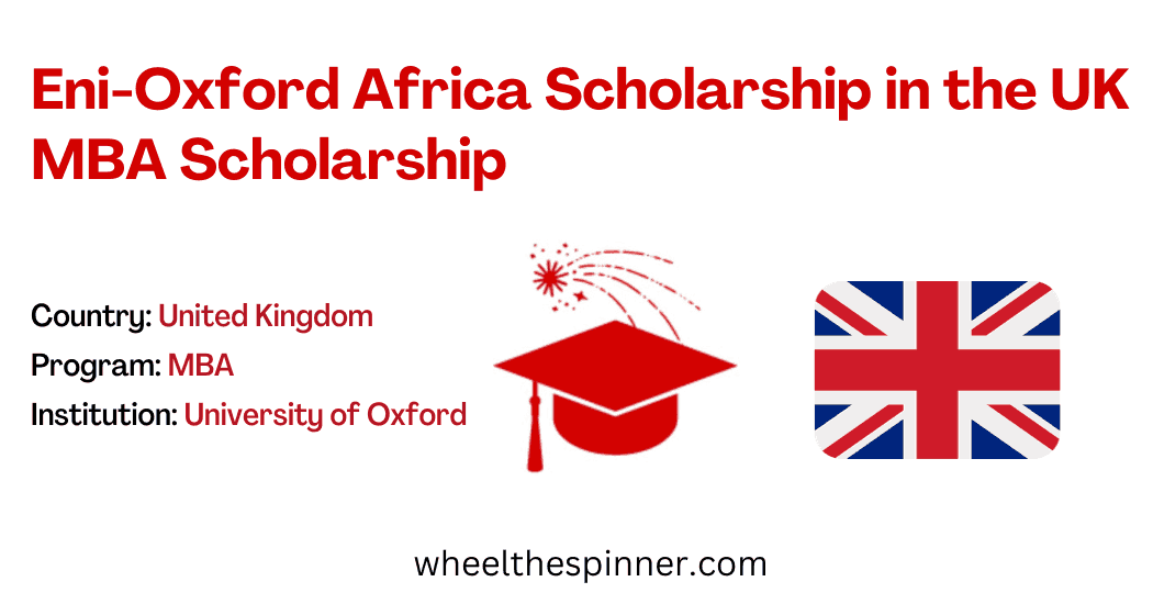 Eni-Oxford Africa Scholarship in the UK