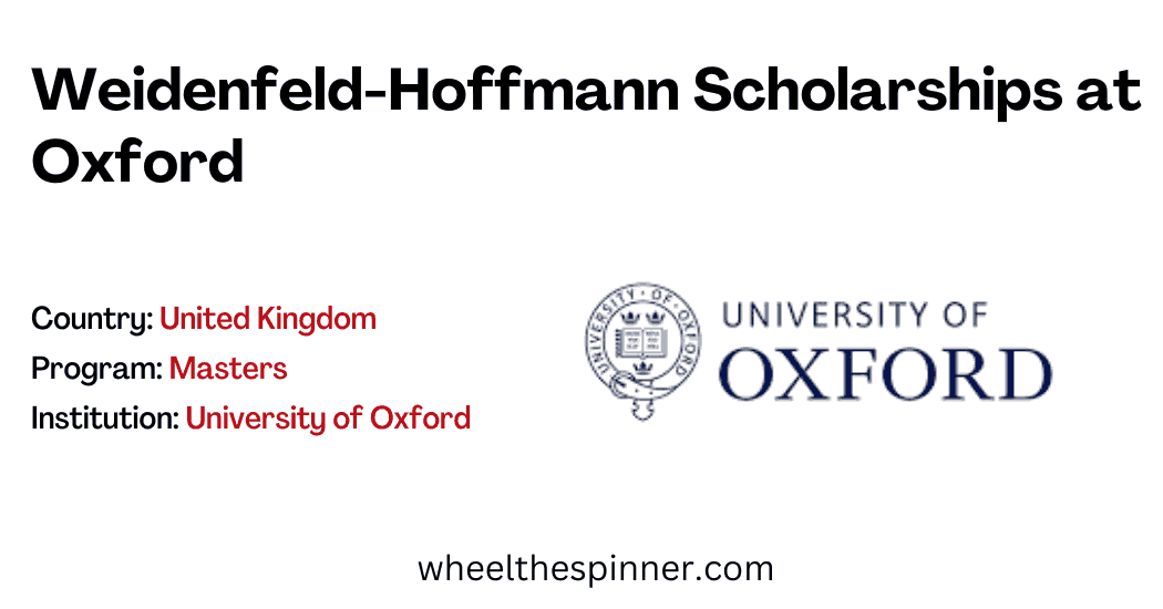 Weidenfeld-Hoffmann Scholarships at Oxford
