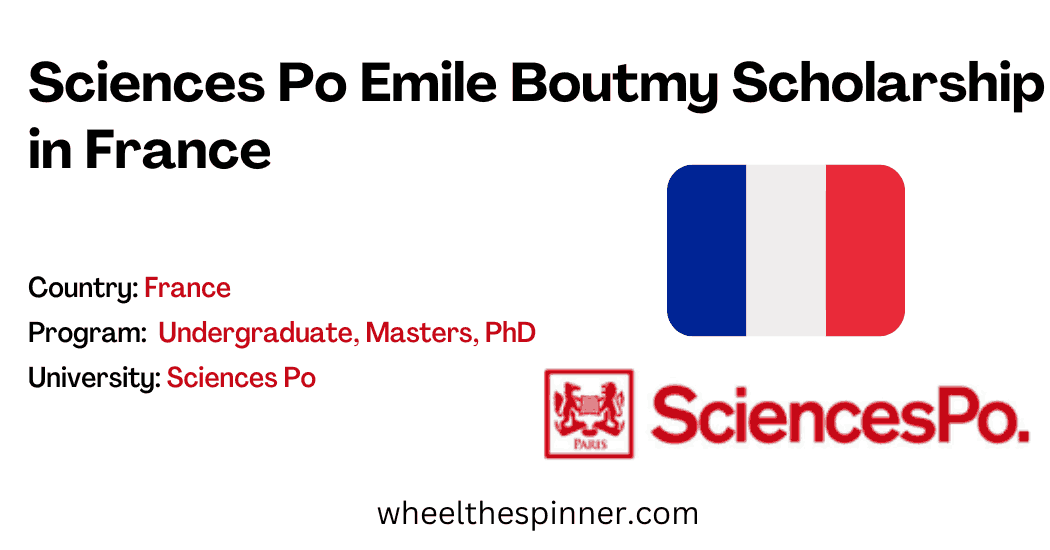 Sciences Po Emile Boutmy Scholarship in France
